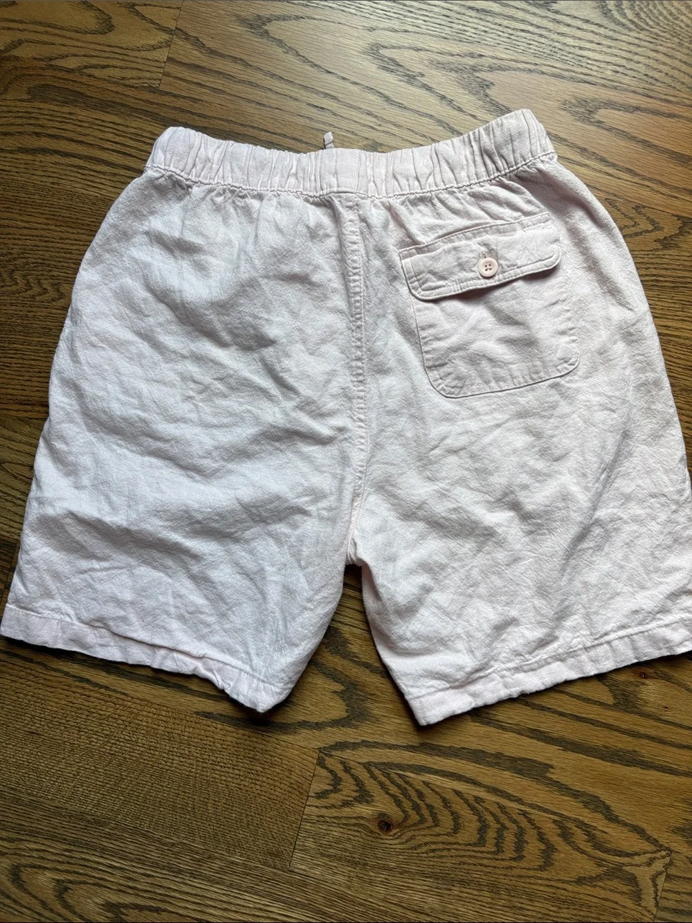 Men’s Onia Soft Blush Linen Drawstring Casual Shorts, Small